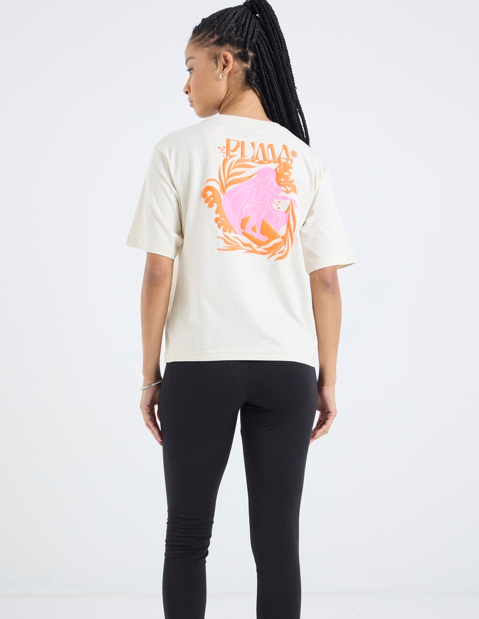 Playera manga corta Wardrobe Ess Downtown cuello redondo para mujer 3