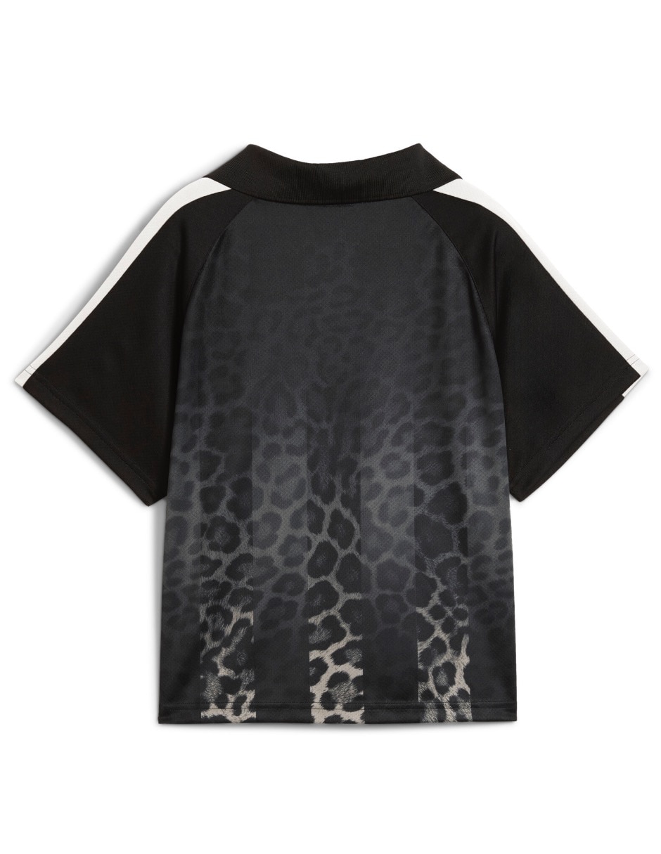 Playera manga corta T7 Leo Luxe cuello polo para mujer 2