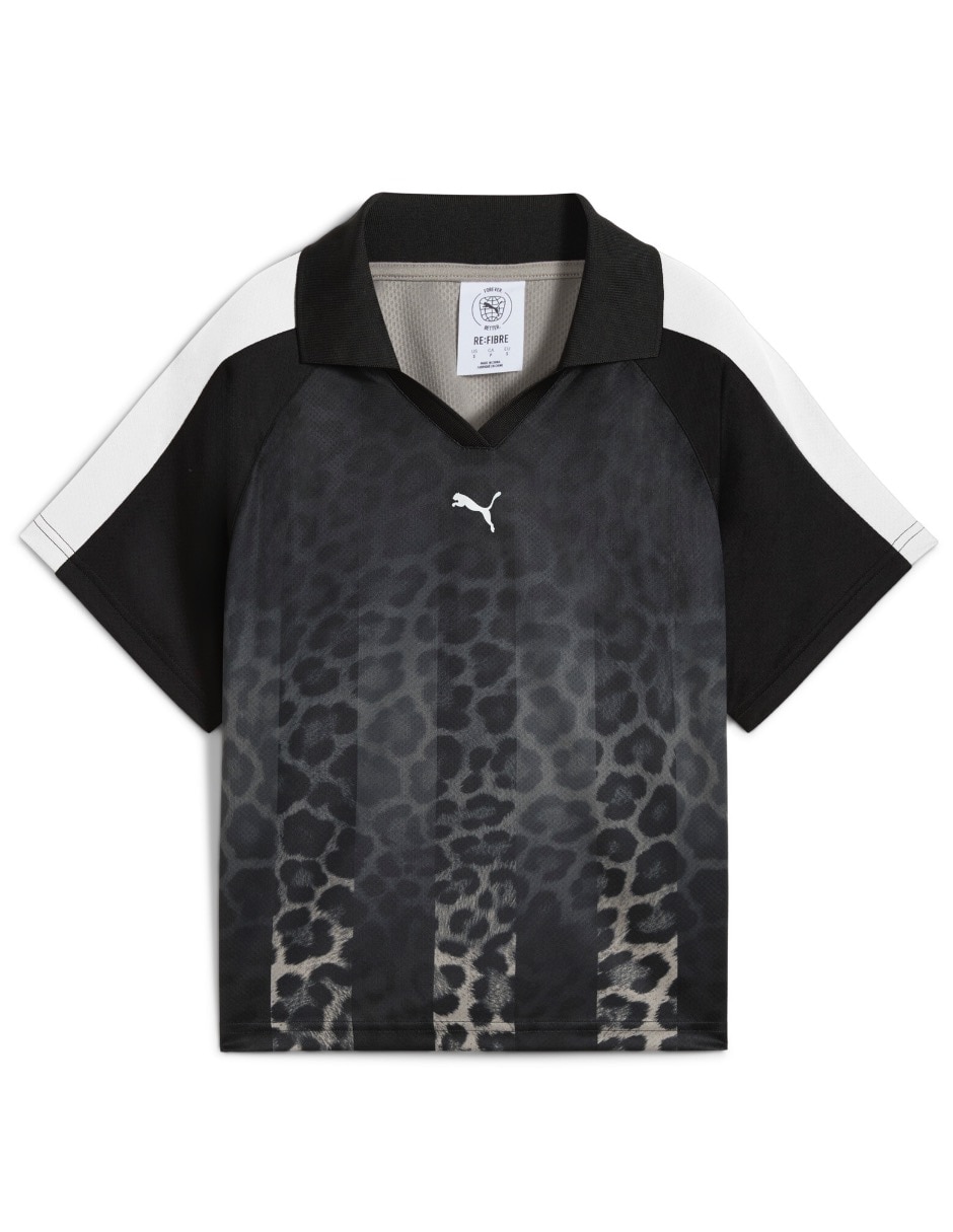Playera manga corta T7 Leo Luxe cuello polo para mujer 5