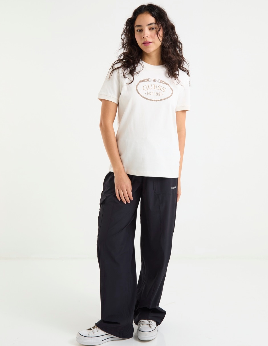 Pants straight con jareta para mujer 3
