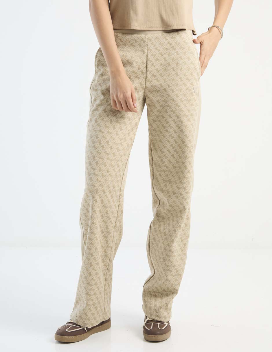 Pants regular con elástico para mujer