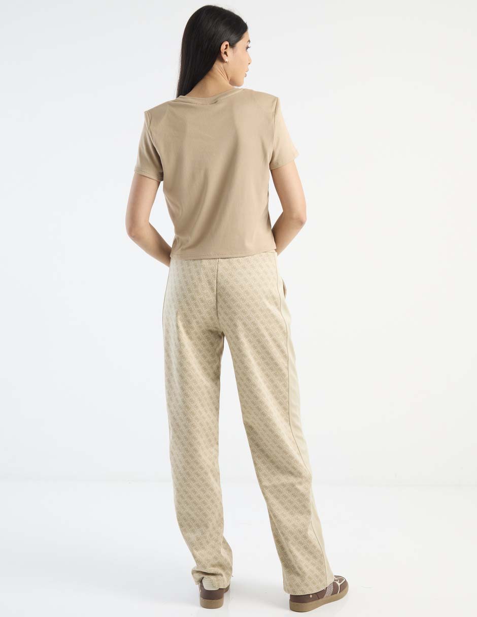 Pants regular con elástico para mujer 2