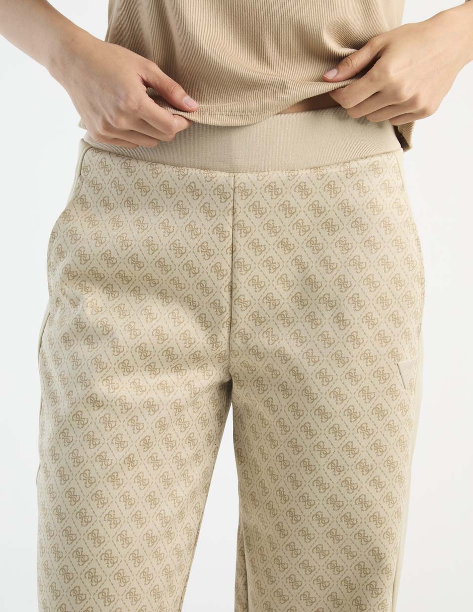 Pants regular con elástico para mujer 4