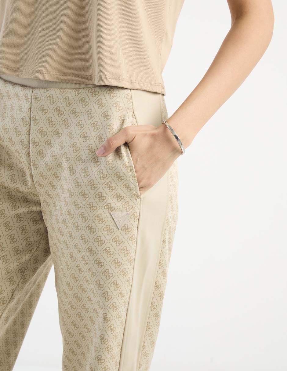 Pants regular con elástico para mujer 5