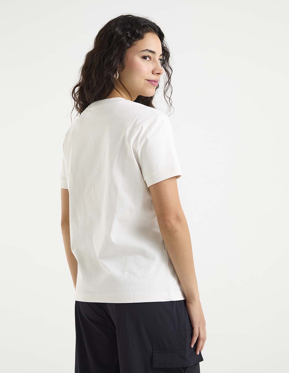 Playera manga corta cuello redondo para mujer 2