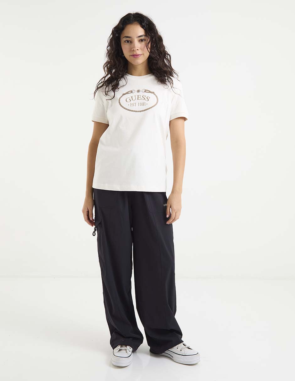 Playera manga corta cuello redondo para mujer 3