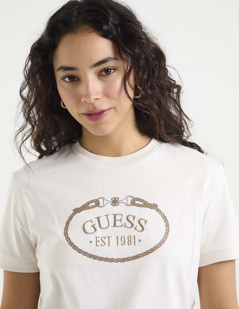 Playera manga corta cuello redondo para mujer 4