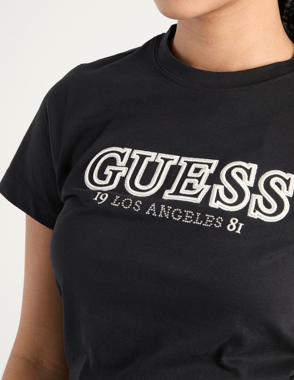 Playera manga corta cuello redondo para mujer 4
