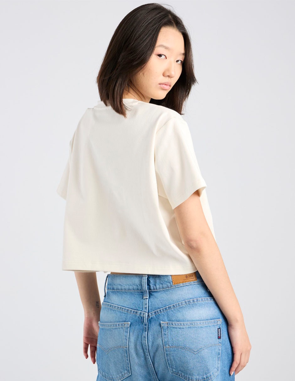 Playera manga corta cuello redondo para mujer 6