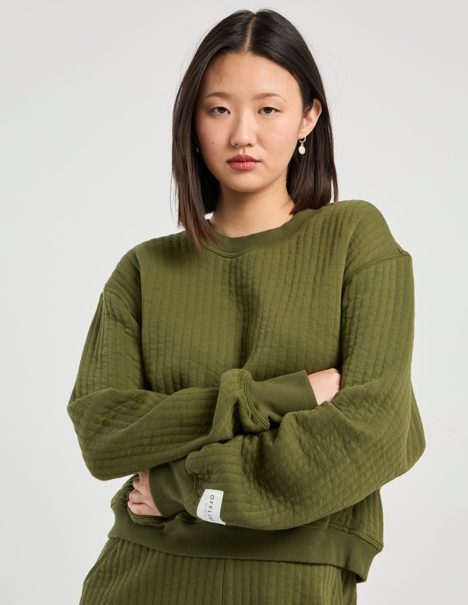 Sudadera con acanalado para mujer 2