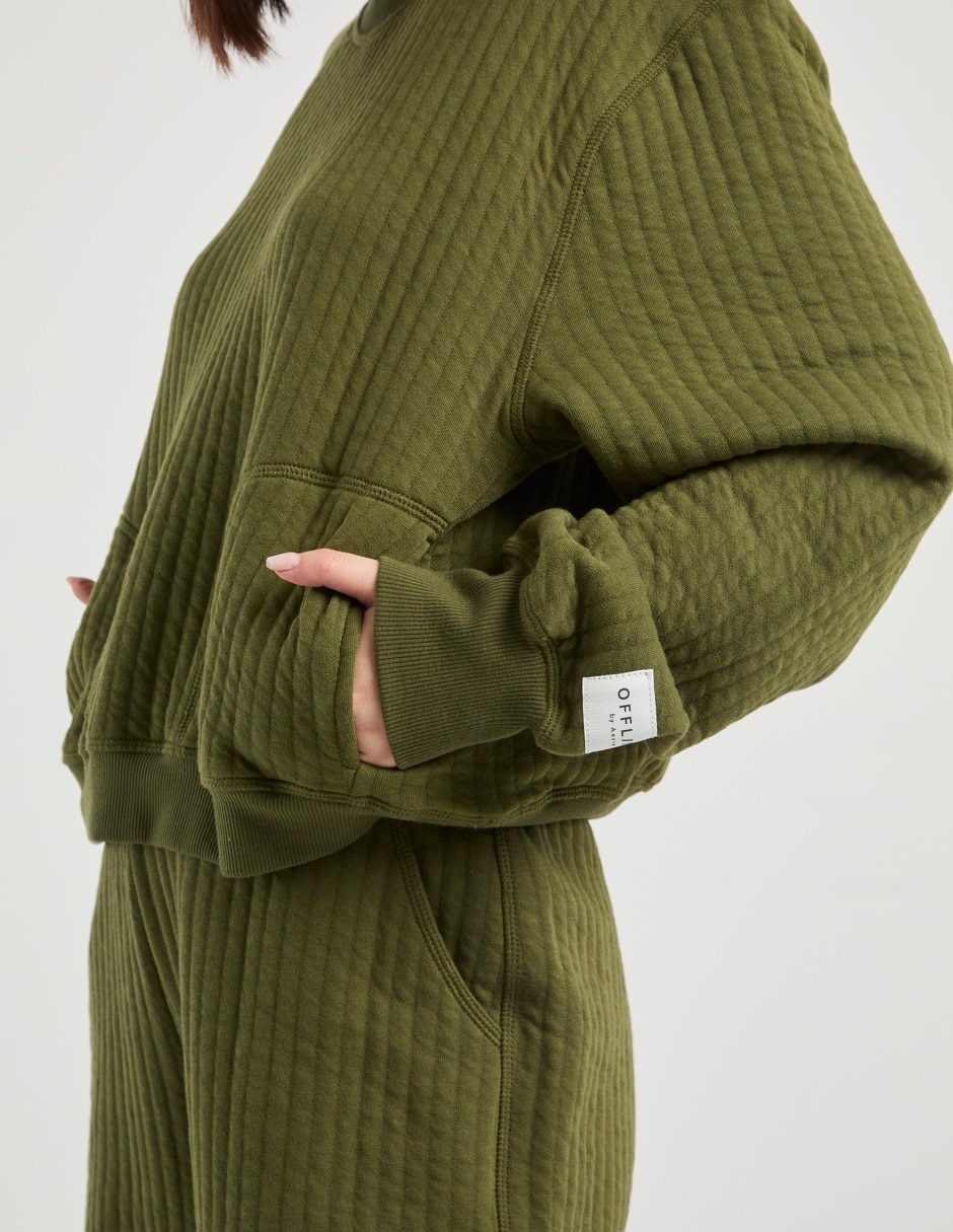 Sudadera con acanalado para mujer 5