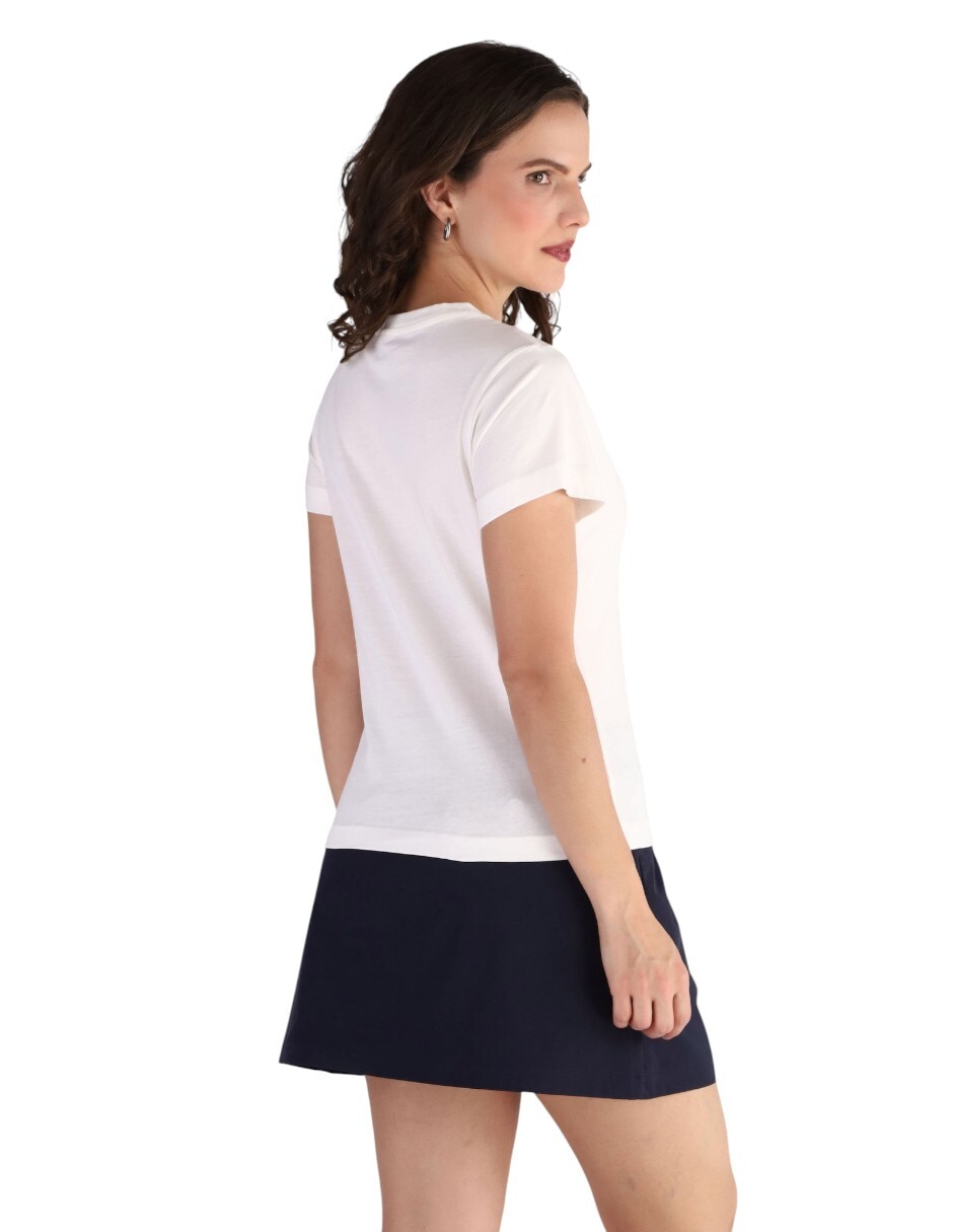 Playera manga corta cuello redondo para mujer 2