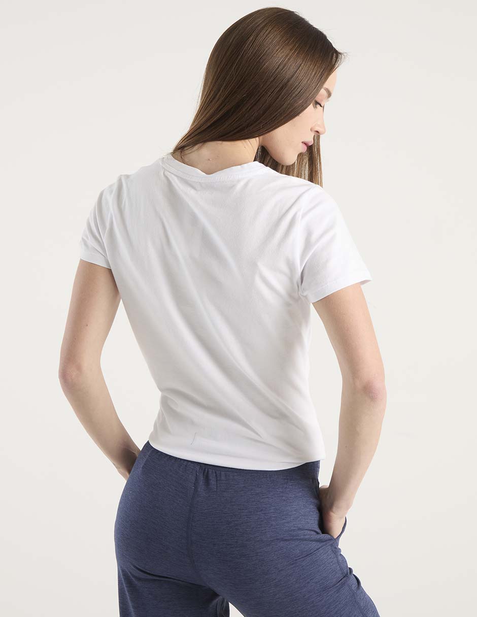 Playera manga corta cuello redondo para mujer 6