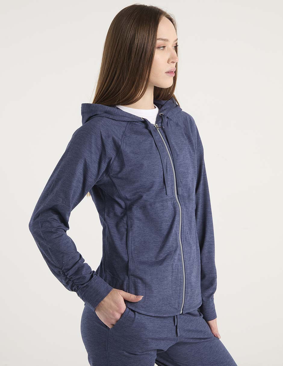 Sudadera con capucha y bolsa para mujer