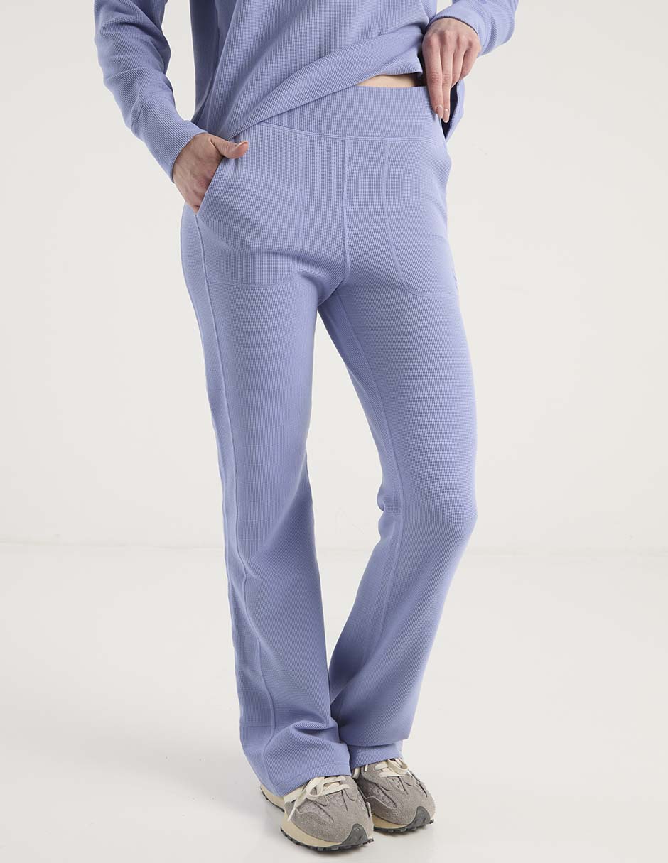 Pants regular con elástico para mujer