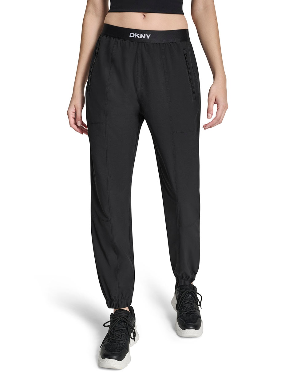 Pants regular con elástico para mujer