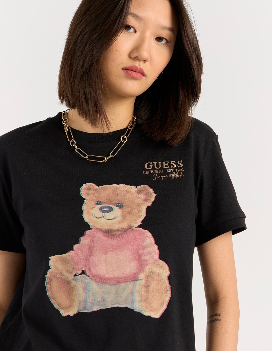 Playera manga corta cuello redondo para mujer 4