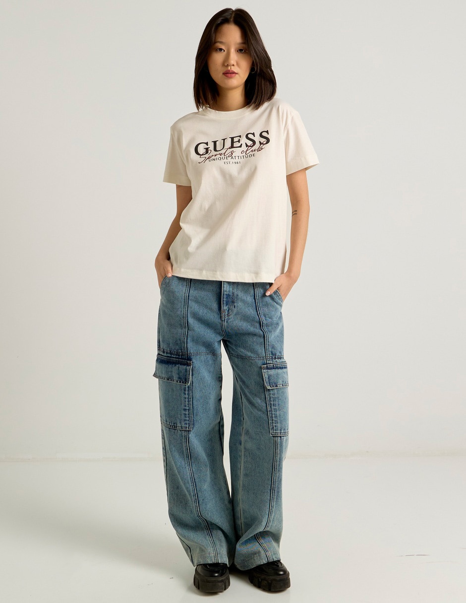 Playera manga corta cuello redondo para mujer 3
