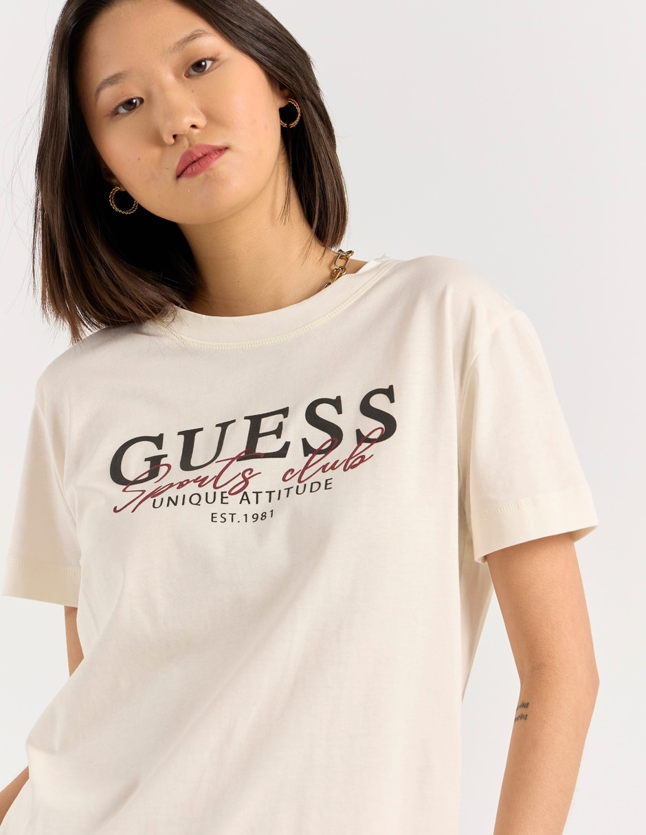 Playera manga corta cuello redondo para mujer 4