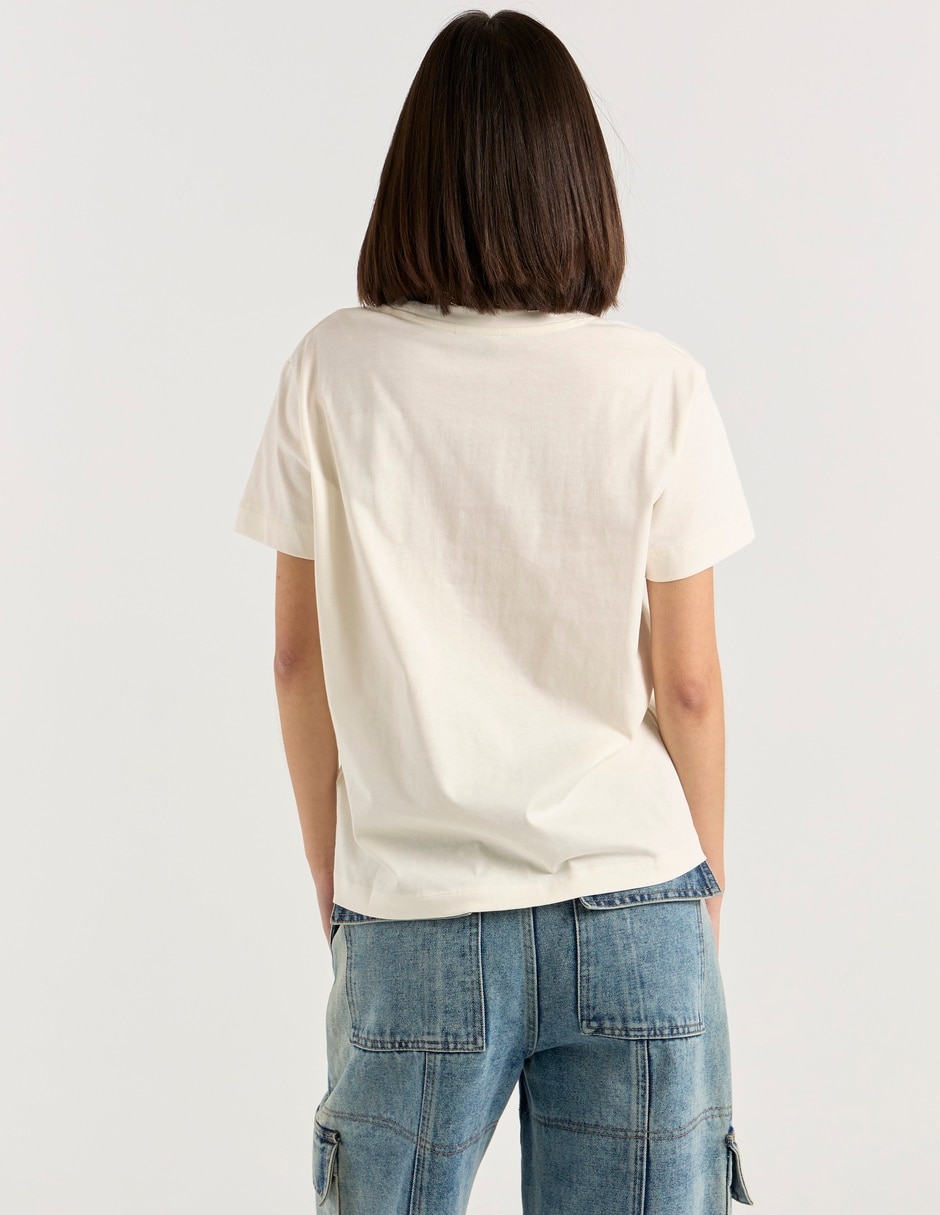 Playera manga corta cuello redondo para mujer 6