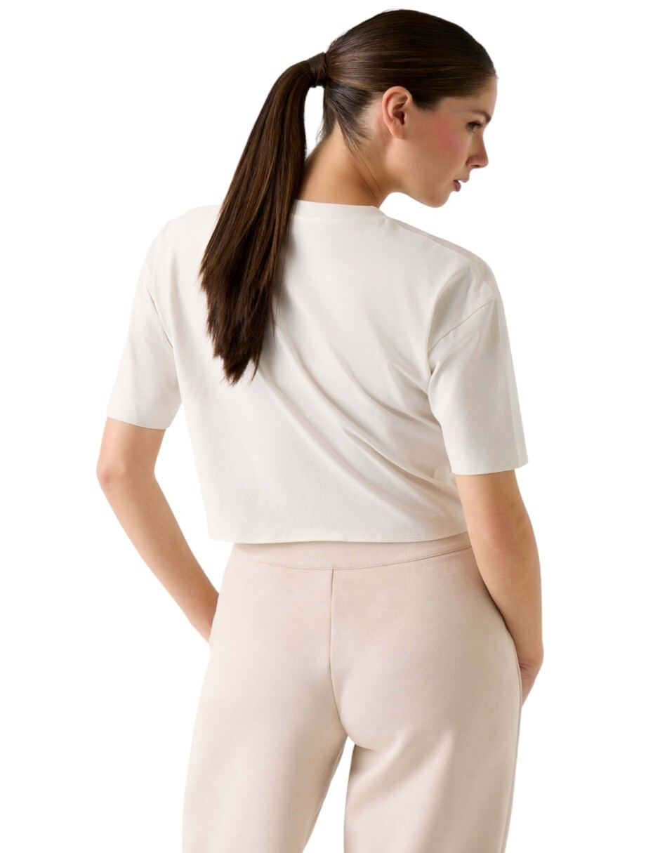 Playera manga corta cuello redondo para mujer 2