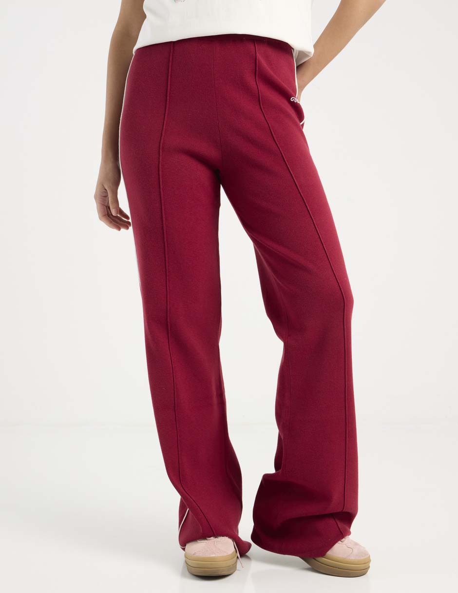 Pants regular con elástico para mujer 2