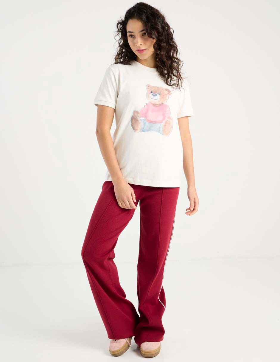 Pants regular con elástico para mujer 3