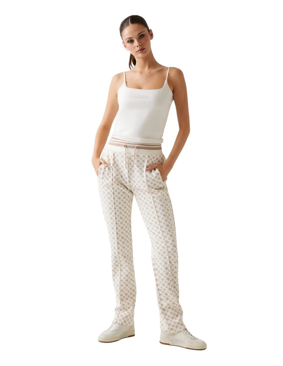 Pants slim con agujeta para mujer