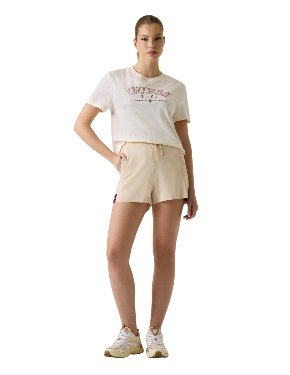 Playera manga corta cuello redondo para mujer 4