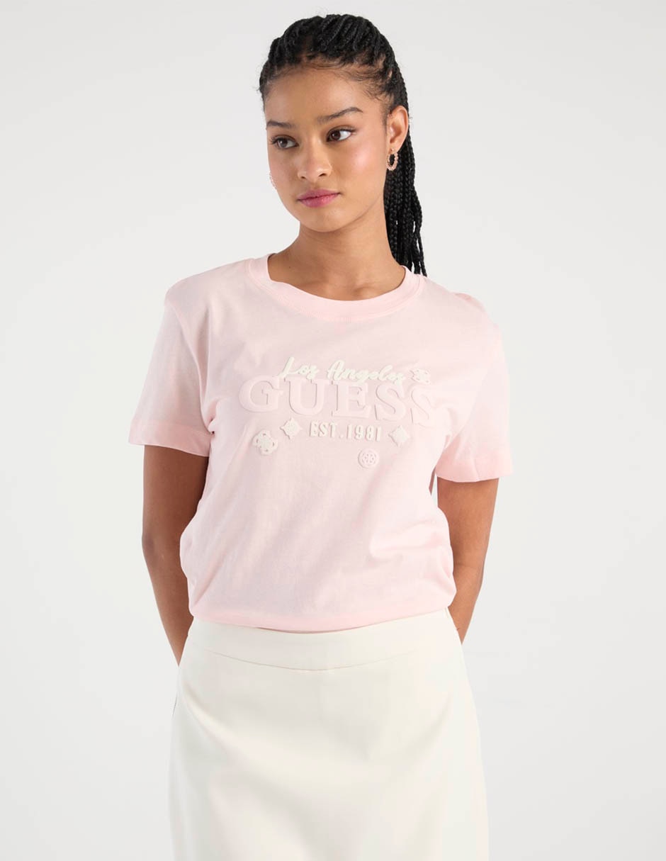 Playera manga corta cuello redondo para mujer 2