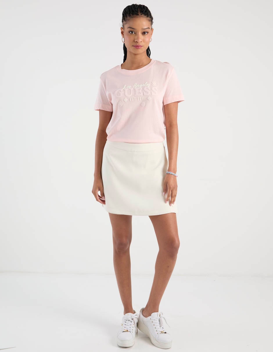 Playera manga corta cuello redondo para mujer 3
