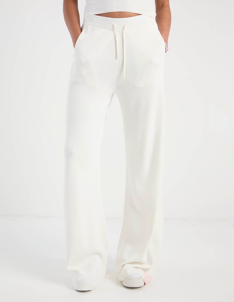 Pants amplio con jareta para mujer