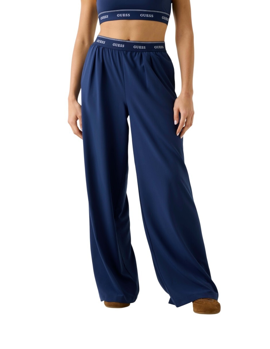 Pants regular con elástico para mujer