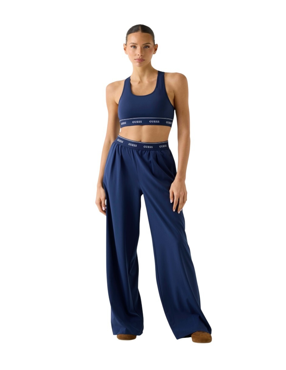 Pants regular con elástico para mujer 4