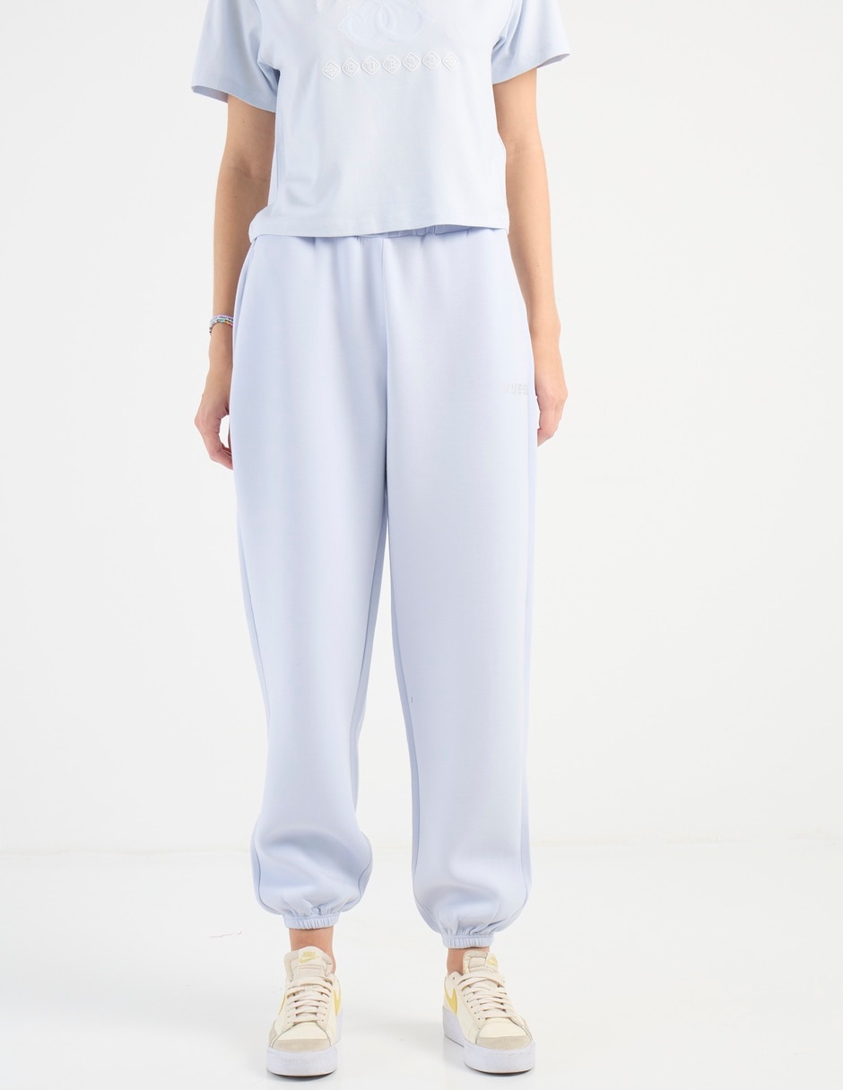 Pants regular con elástico para mujer
