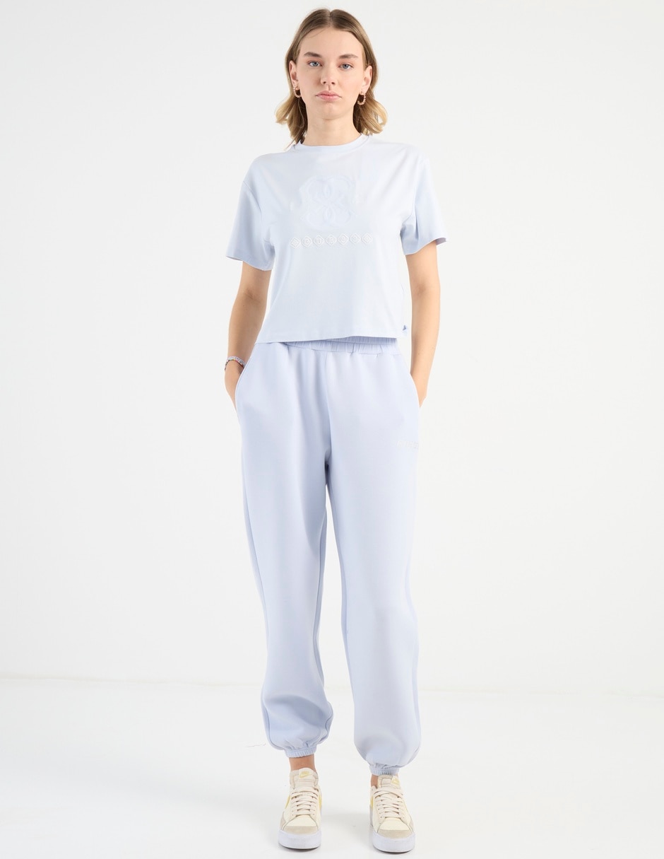 Pants regular con elástico para mujer 2