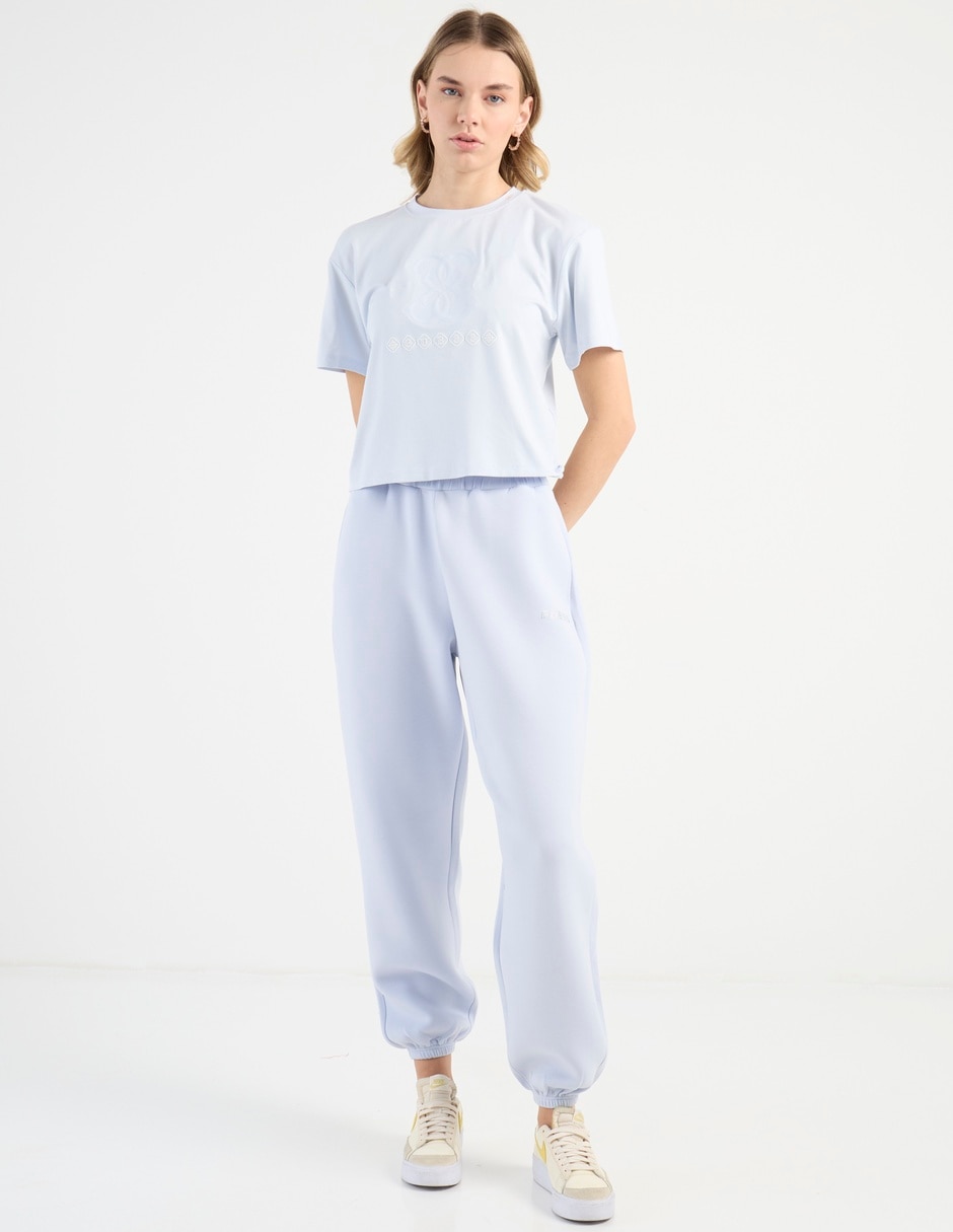 Pants regular con elástico para mujer 3