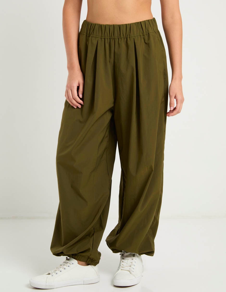 Pants amplio con elástico para mujer