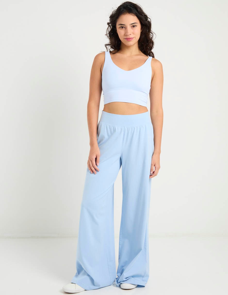 Pants acampanado con elástico para mujer 2