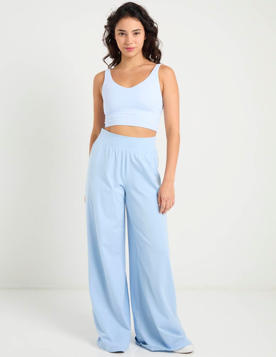 Pants acampanado con elástico para mujer 3
