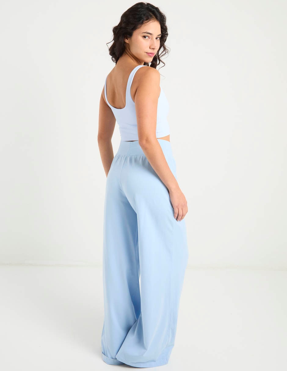 Pants acampanado con elástico para mujer 6