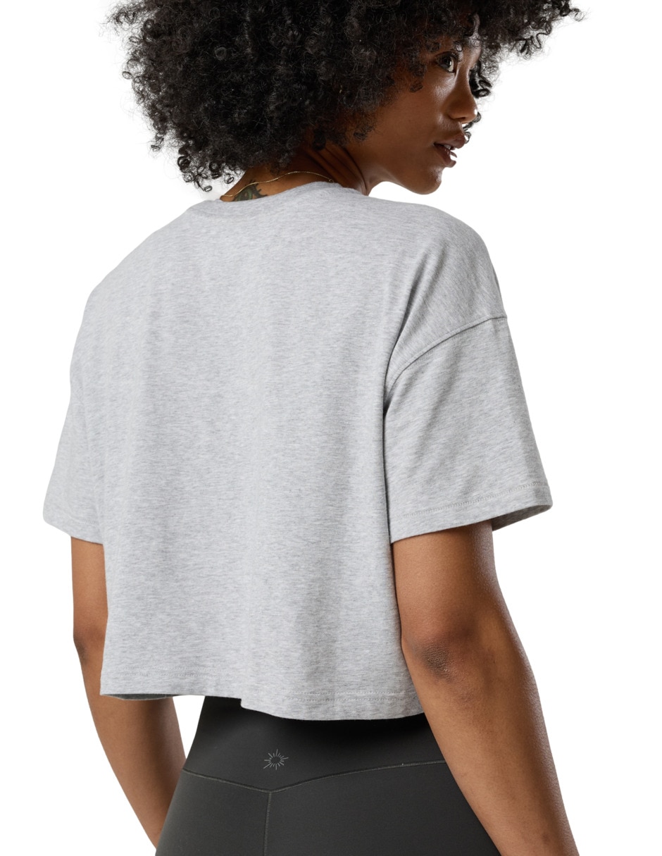 Playera manga corta cuello redondo para mujer 4