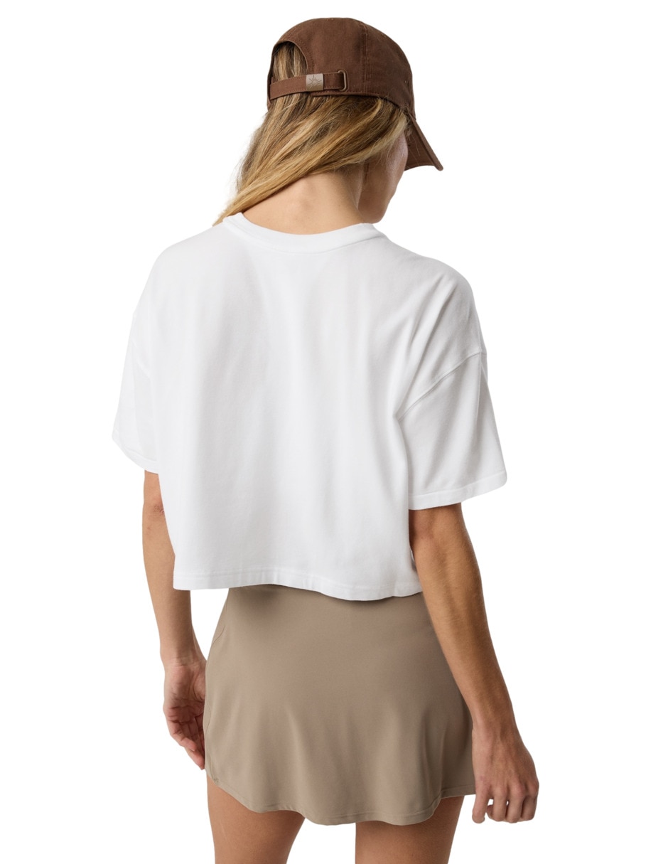 Playera manga corta cuello redondo para mujer 4