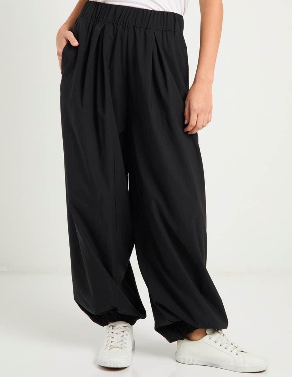 Pants amplio con elástico para mujer