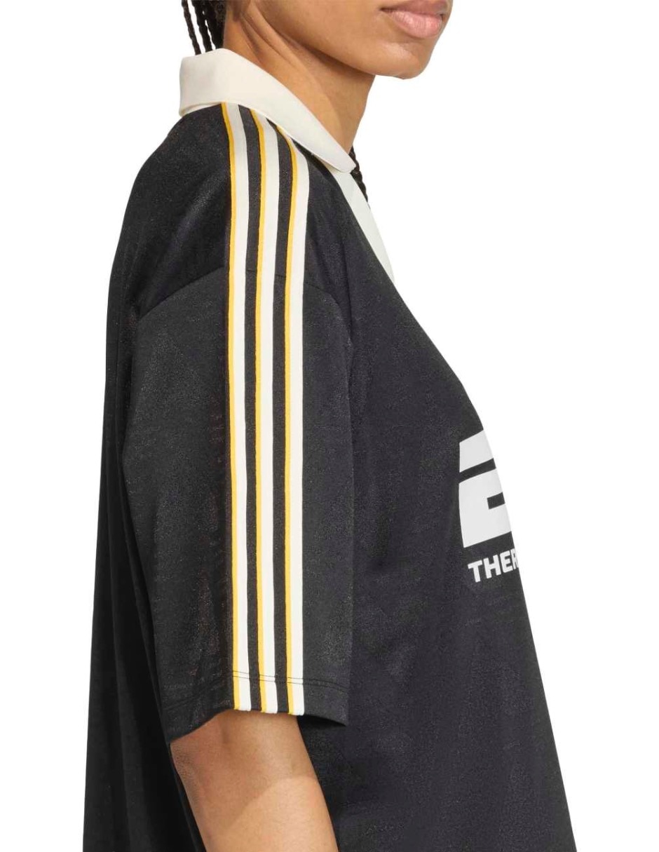 Playera manga corta Football Jersey cuello v para mujer 5