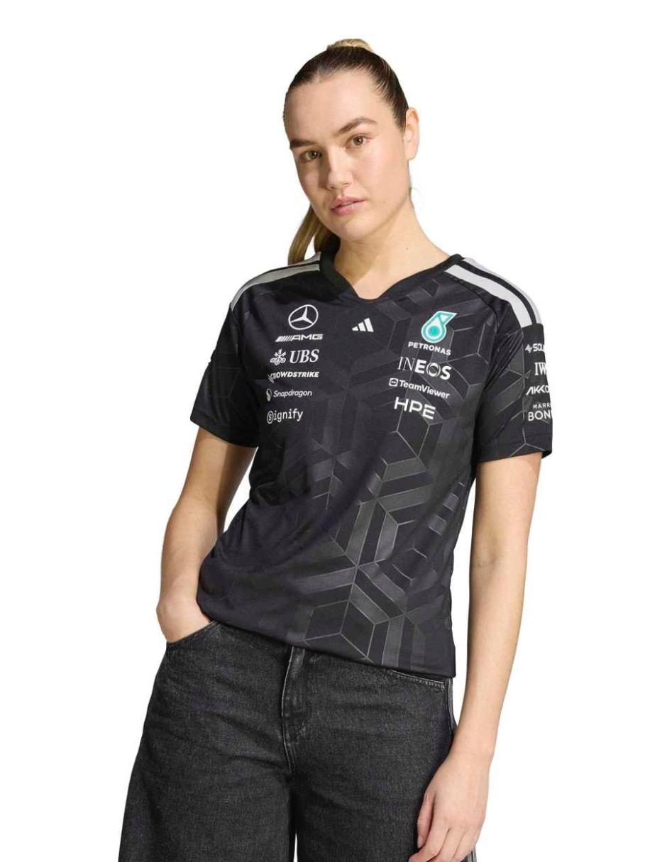 Playera manga corta cuello redondo para mujer