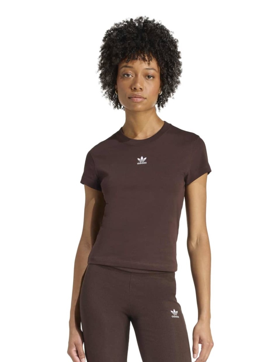 Playera manga corta cuello redondo para mujer