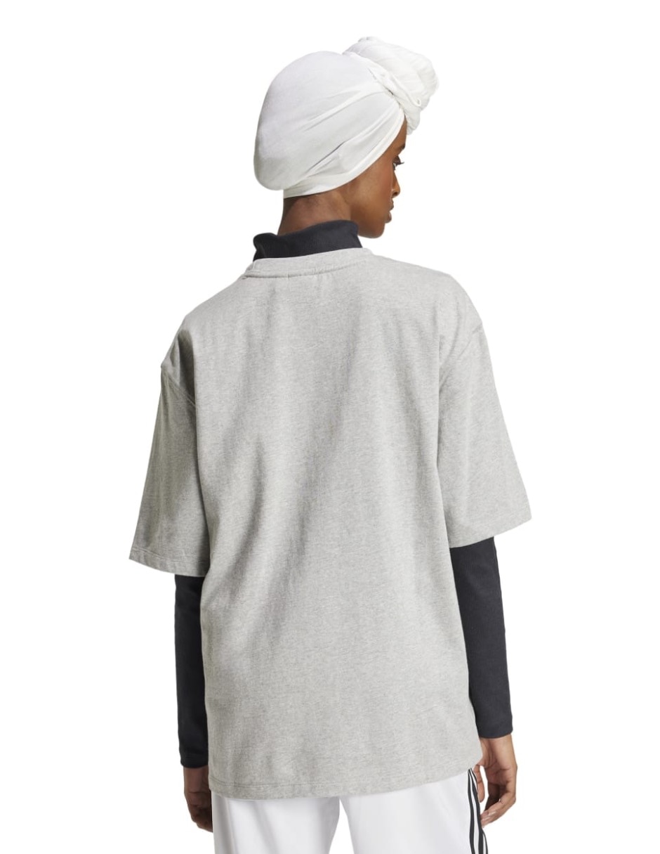 Playera manga al codo cuello redondo para mujer 4