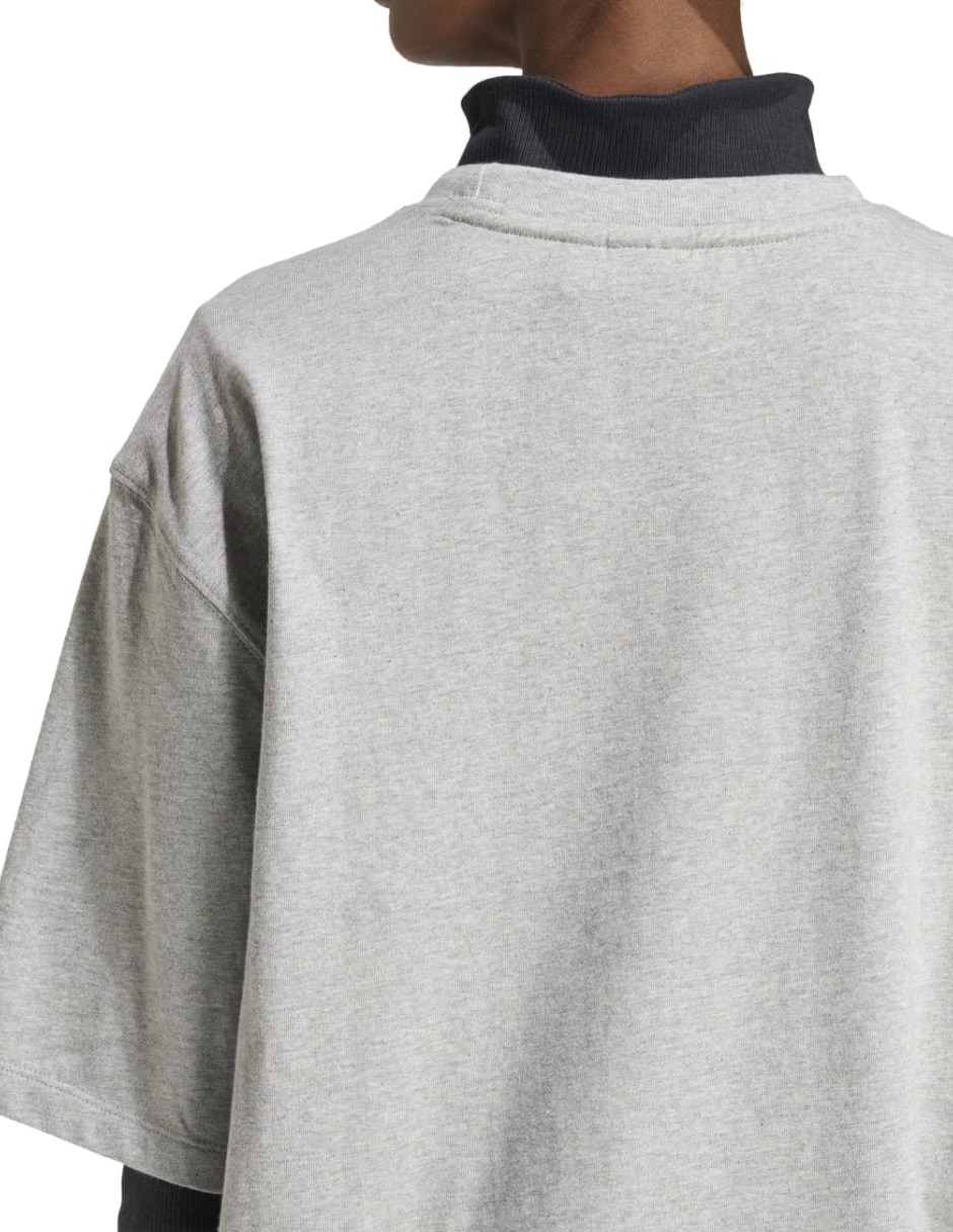 Playera manga al codo cuello redondo para mujer 7