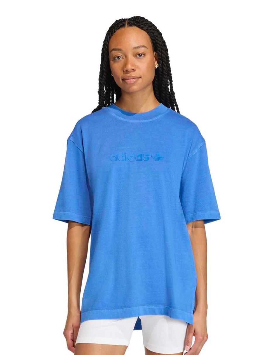Playera manga corta cuello redondo para mujer